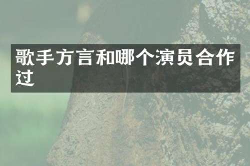 歌手方言和哪个演员合作过