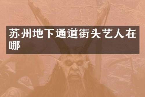 苏州地下通道街头艺人在哪