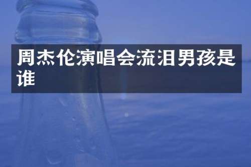 周杰伦演唱会流泪男孩是谁