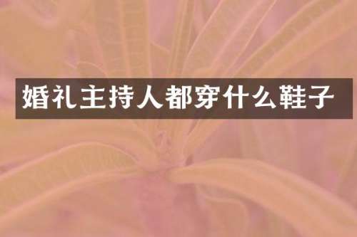 婚礼主持人都穿什么鞋子