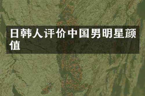 日韩人评价中国男明星颜值