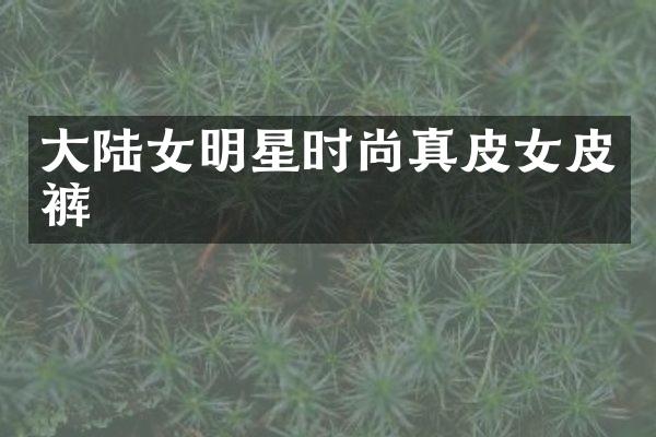 大陆女明星时尚真皮女皮裤