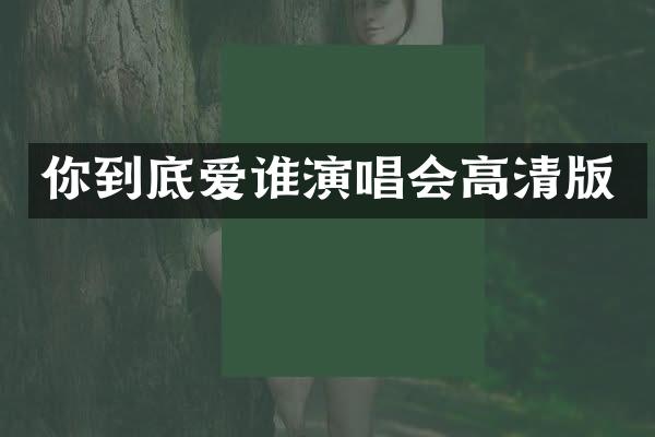 你到底爱谁演唱会高清版