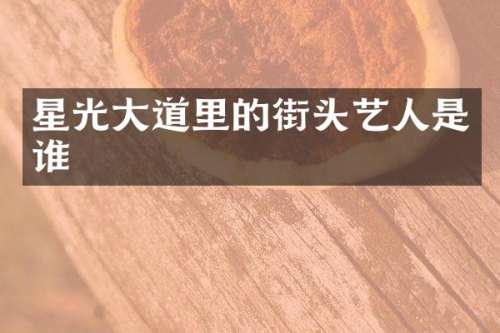 星光大道里的街头艺人是谁