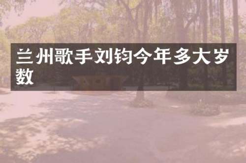 兰州歌手刘钧今年多大岁数