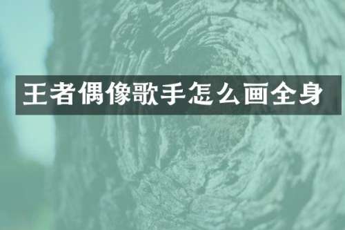王者偶像歌手怎么画全身