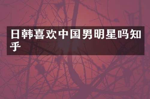 日韩喜欢中国男明星吗知乎