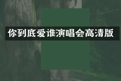 你到底爱谁演唱会高清版