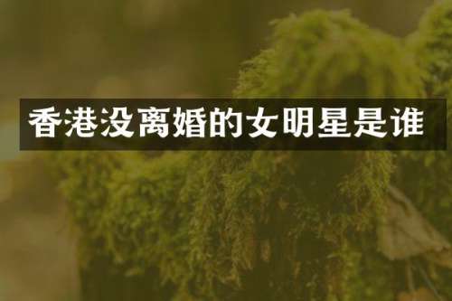 香港没离婚的女明星是谁