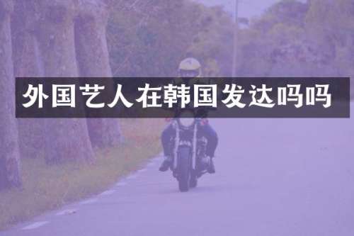 外国艺人在韩国发达吗吗