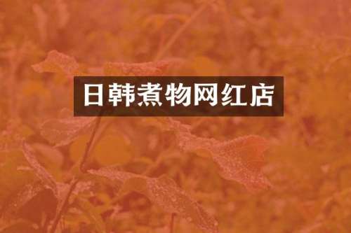 日韩煮物网红店