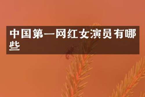中国第一网红女演员有哪些