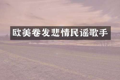 欧美卷发悲情民谣歌手