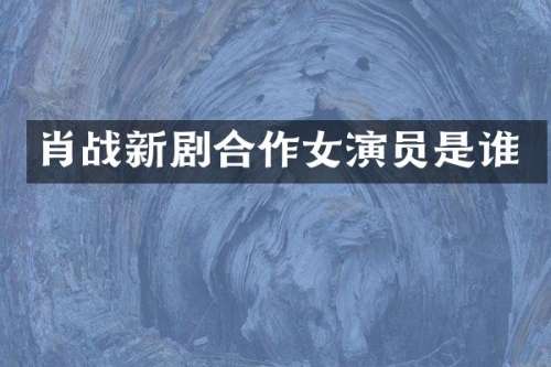 肖战新剧合作女演员是谁