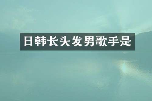 日韩长头发男歌手是