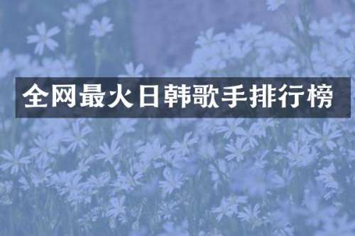 全网最火日韩歌手排行榜