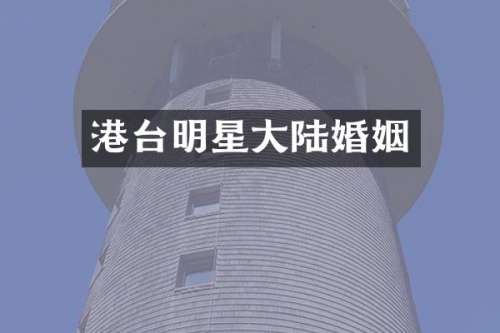港台明星大陆婚姻