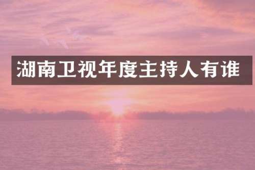 湖南卫视年度主持人有谁