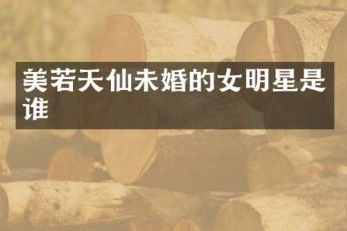 美若天仙未婚的女明星是谁