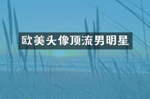 欧美头像顶流男明星
