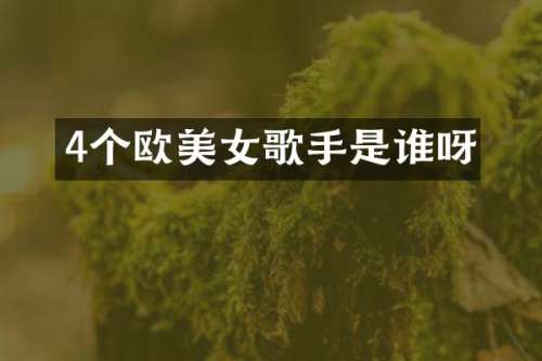 4个欧歌手是谁呀