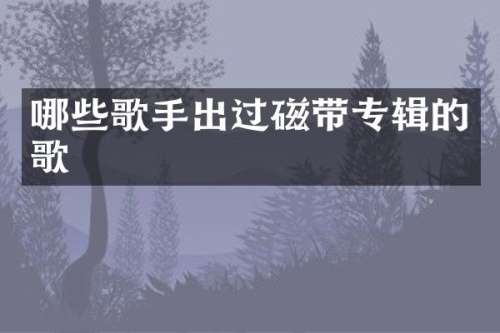 哪些歌手出过磁带专辑的歌