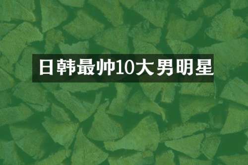 日韩最帅10大男明星