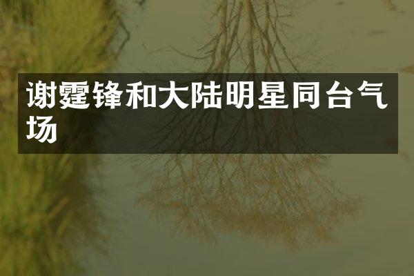 谢霆锋和大陆明星同台气场