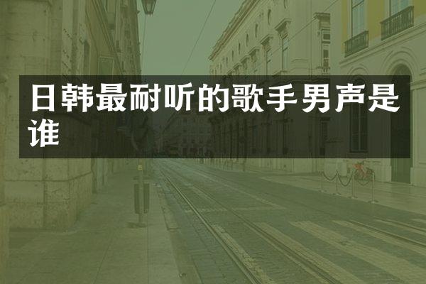 日韩最耐听的歌手男声是谁
