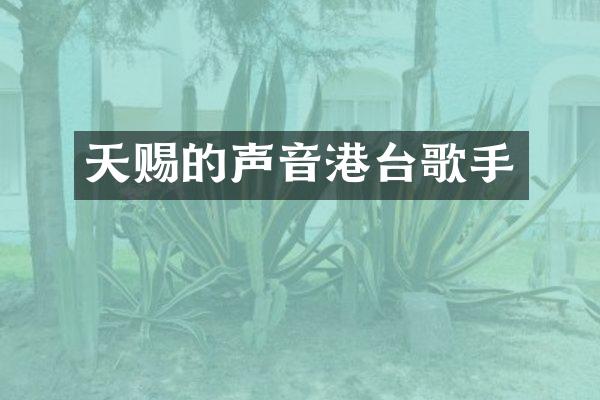 天赐的声音港台歌手