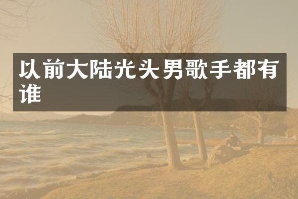 以前大陆光头男歌手都有谁
