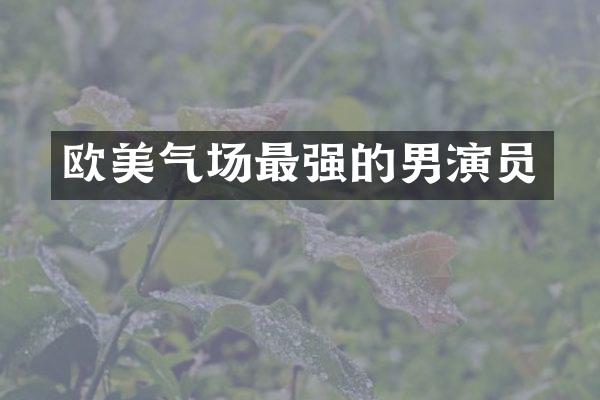 欧美气场最强的男演员