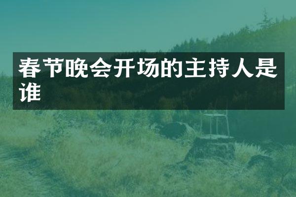 春节晚会开场的主持人是谁