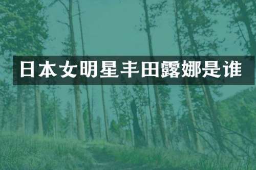 日本女明星丰田娜是谁