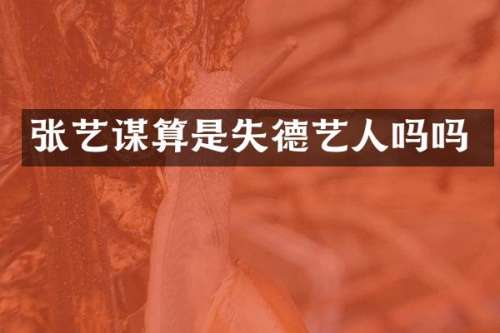 张艺谋算是失德艺人吗吗