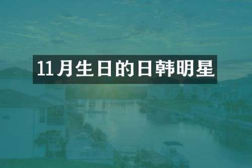 11月生日的日韩明星
