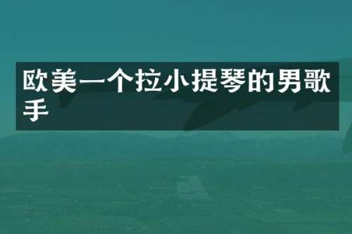 欧美一个拉小提琴的男歌手