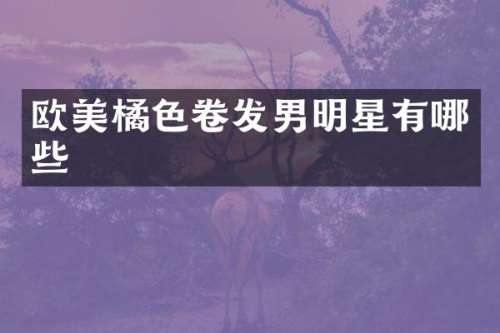 欧美橘色卷发男明星有哪些