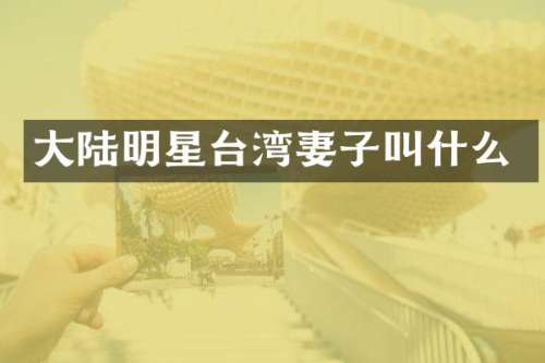 大陆明星台湾妻子叫什么