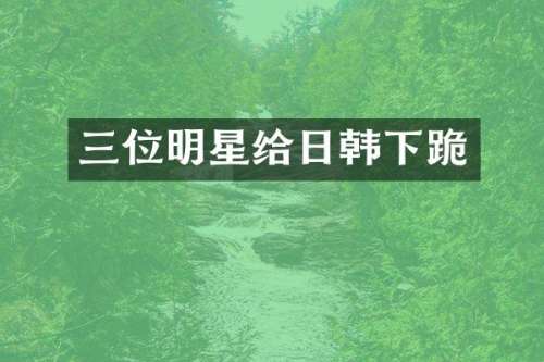 三位明星给日韩下跪