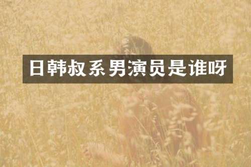 日韩叔系男演员是谁呀