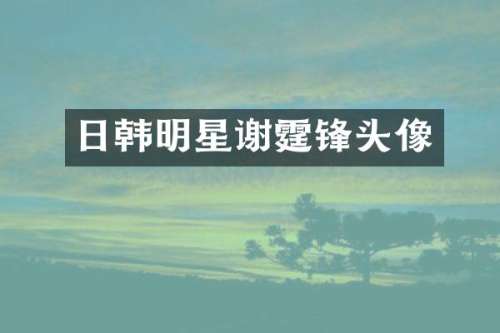 日韩明星谢霆锋头像