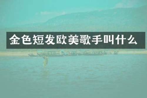 金色短发欧美歌手叫什么
