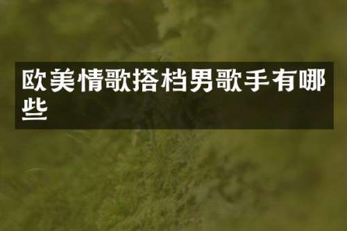 欧美情歌搭档男歌手有哪些