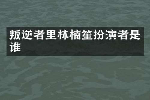 叛逆者里林楠笙扮演者是谁