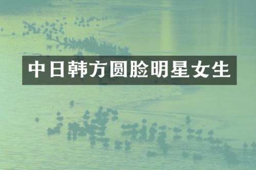 中日韩方圆脸明星女生