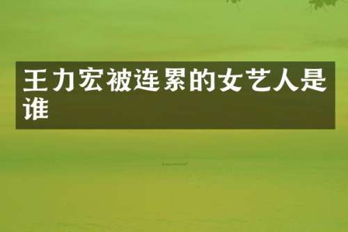 王力宏被连累的女艺人是谁