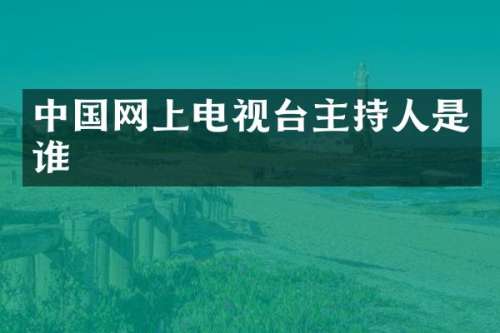 中国网上电视台主持人是谁