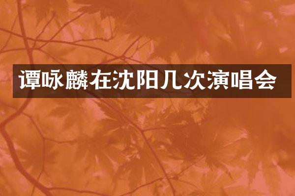 谭咏麟在沈阳几次演唱会