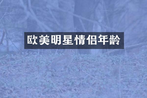 欧美明星情侣年龄